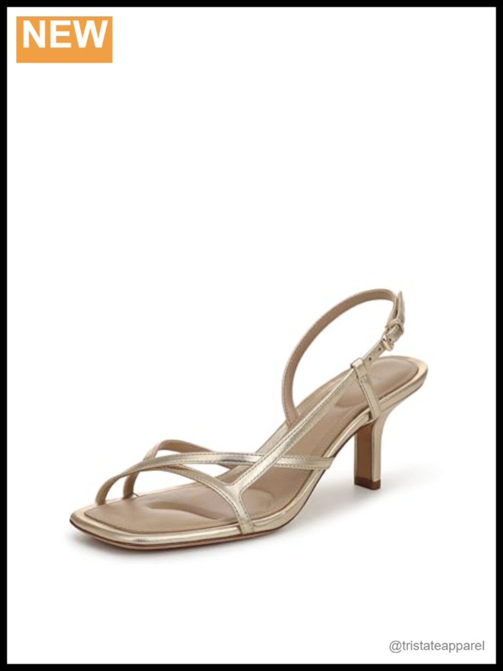 Leather Slingback Heeled Sandals